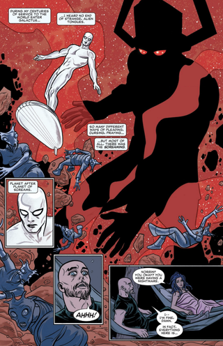 Illustration for article titled Silver Surfer #12 is a heartwarming romance with rich superhero spectacle
